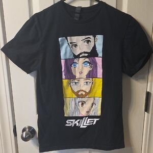 Gildan Black Anime Graphic Tee